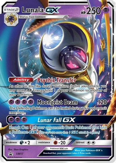 Lunala GX - SM17 (SMP) #SM17 Promo (Holofoil Moderately Played) SM Promos Pokemon: 2016