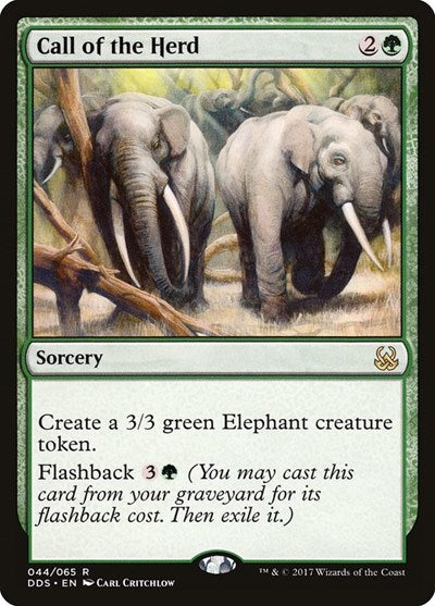 Call of the Herd (DDS) #44 Rare (Lightly Played) Duel Decks: Mind vs. Might Magic: The Gathering: 2017