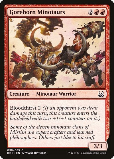 Gorehorn Minotaurs (DDS) #38 Common (Lightly Played) Duel Decks: Mind vs. Might Magic: The Gathering: 2017