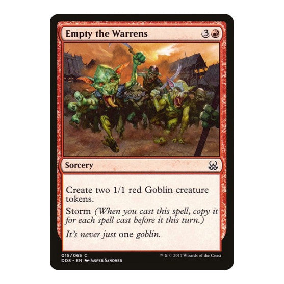 Empty the Warrens (DDS) #15 Common (Lightly Played) Duel Decks: Mind vs. Might Magic: The Gathering: 2017
