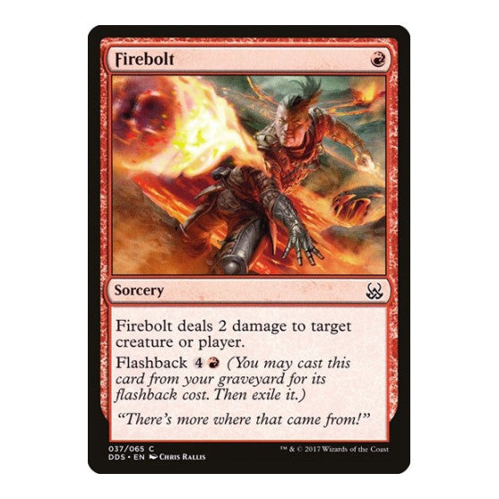 Firebolt (DDS) #37 Common (Lightly Played) Duel Decks: Mind vs. Might Magic: The Gathering: 2017