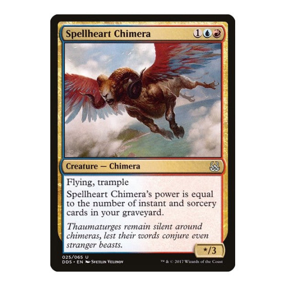 Spellheart Chimera (DDS) #25 Uncommon (Lightly Played) Duel Decks: Mind vs. Might Magic: The Gathering: 2017