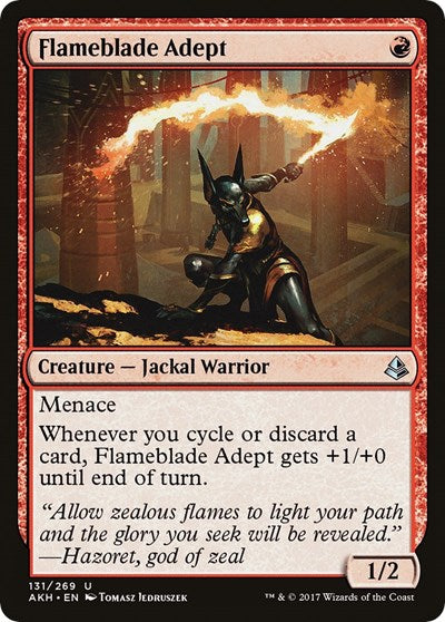 Flameblade Adept (AKH) #131 Uncommon (Lightly Played) Amonkhet Magic: The Gathering: 2017