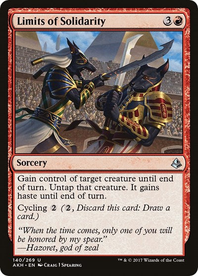 Limits of Solidarity (AKH) #140 Uncommon (Lightly Played) Amonkhet Magic: The Gathering: 2017