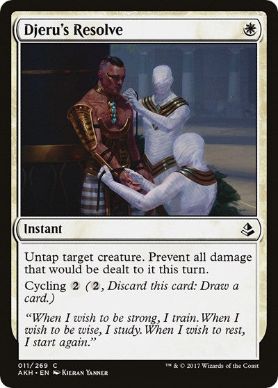 Djerus Resolve (AKH) #11 Common (Lightly Played) Amonkhet Magic: The Gathering: 2017