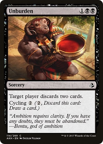 Unburden (AKH) #114 Common (Lightly Played) Amonkhet Magic: The Gathering: 2017