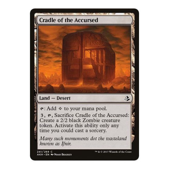 Cradle of the Accursed (AKH) #241 Common (Lightly Played) Amonkhet Magic: The Gathering: 2017