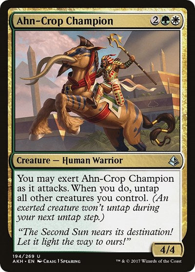 Ahn Crop Champion (AKH) #194 Uncommon (Lightly Played) Amonkhet Magic: The Gathering: 2017