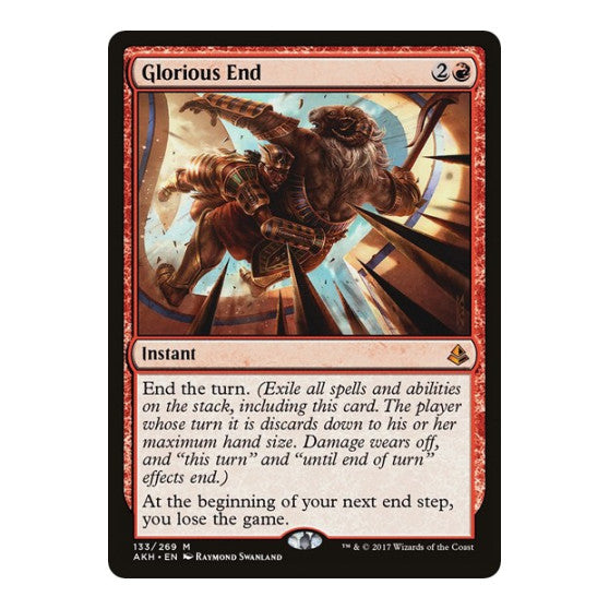 Glorious End (AKH) #133 Mythic Rare (Lightly Played) Amonkhet Magic: The Gathering: 2017