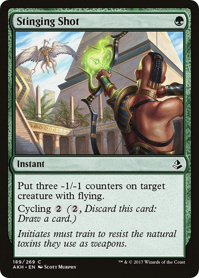 Stinging Shot (AKH) #189 Common (Lightly Played) Amonkhet Magic: The Gathering: 2017