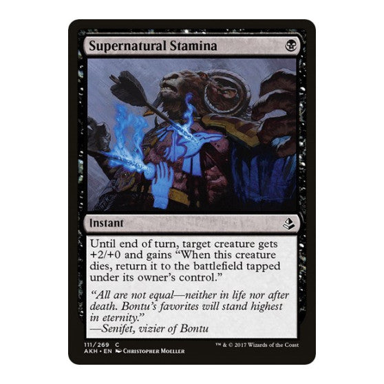 Supernatural Stamina (AKH) #111 Common (Lightly Played) Amonkhet Magic: The Gathering: 2017