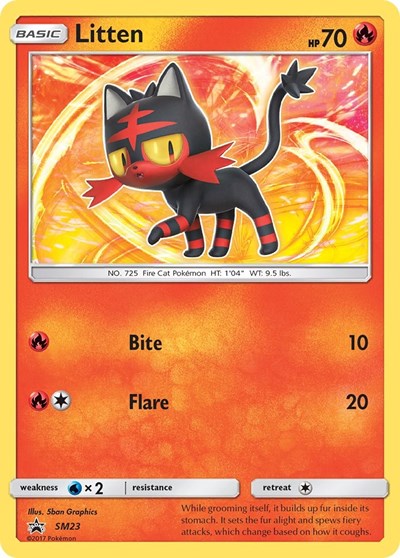 Litten SM23 (SMP) #SM23 Promo (Holofoil Lightly Played) SM Promos Pokemon: 2016