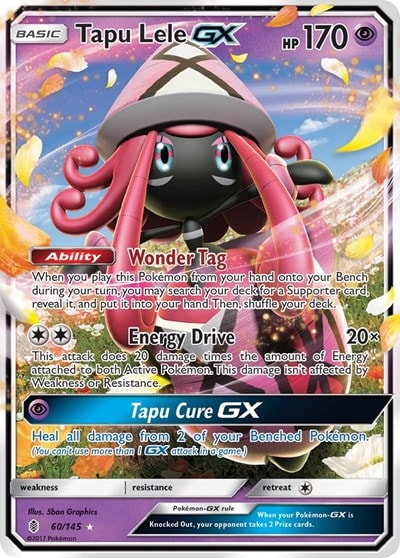Tapu Lele GX (SM02) #60/145 Ultra Rare SM - Guardians Rising Pokemon: 2017
