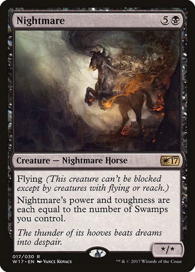 Nightmare (W17) #17 Rare (Lightly Played) Welcome Deck 2017 Magic: The Gathering: 2017