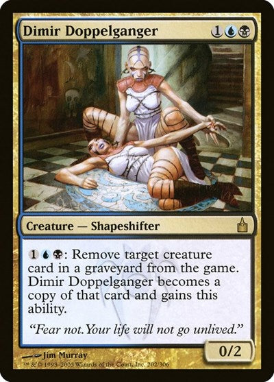 Dimir Doppelganger (RAV) #202 Rare (Heavily Played) Ravnica: City of Guilds Magic: The Gathering: 2005