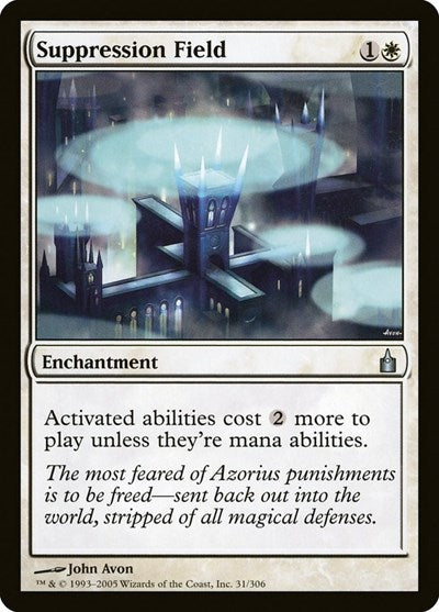 Suppression Field (RAV) #31 Uncommon (Near Mint) Ravnica: City of Guilds Magic: The Gathering: 2005