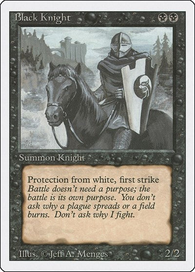 1994 Magic: Revised Edition (3ED) - Black Knight (#95, Uncommon) (Lightly Played)