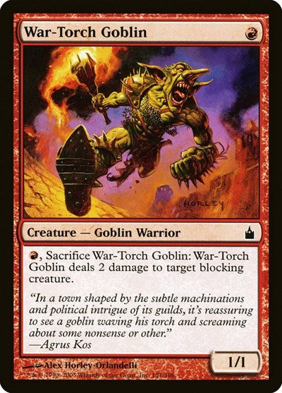 War Torch Goblin (RAV) #151 Common (Lightly Played) Ravnica: City of Guilds Magic: The Gathering: 2005