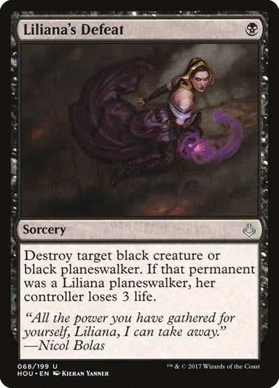 Lilianas Defeat (HOU) #68 Uncommon (Lightly Played) Hour of Devastation Magic: The Gathering: 2017