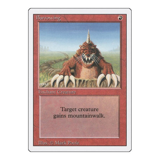 Burrowing (3ED) #140 Uncommon Revised Edition Magic: The Gathering: 1994