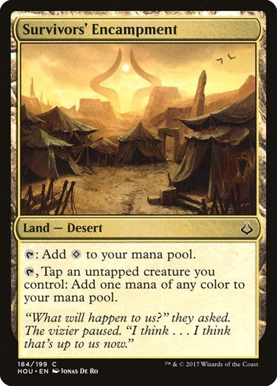 Survivors Encampment (HOU) #184 Common (Lightly Played) Hour of Devastation Magic: The Gathering: 2017