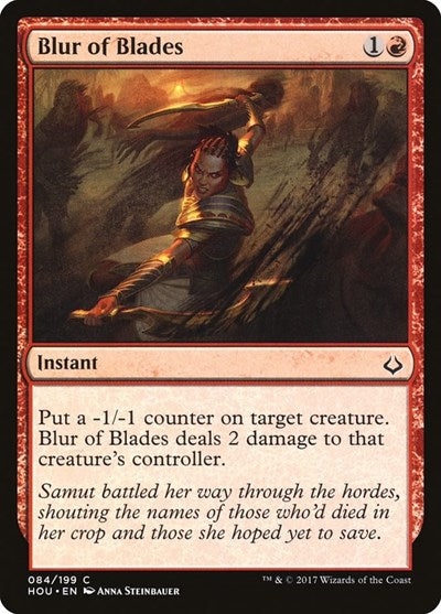 Blur of Blades (HOU) #84 Common (Moderately Played) Hour of Devastation Magic: The Gathering: 2017