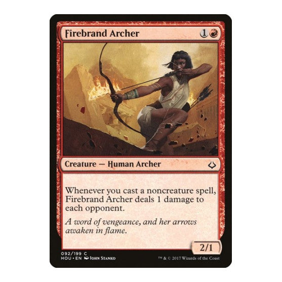 Firebrand Archer (HOU) #92 Common (Foil Lightly Played) Hour of Devastation Magic: The Gathering: 2017