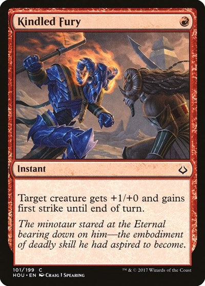 Kindled Fury (HOU) #101 Common (Lightly Played) Hour of Devastation Magic: The Gathering: 2017