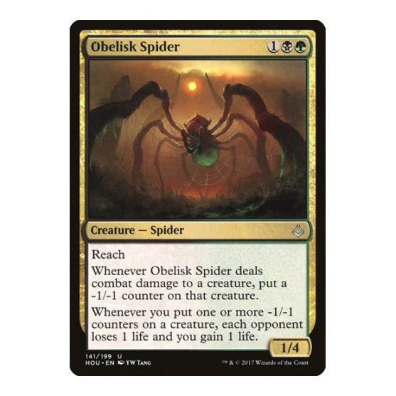 Obelisk Spider (HOU) #141 Uncommon (Lightly Played) Hour of Devastation Magic: The Gathering: 2017