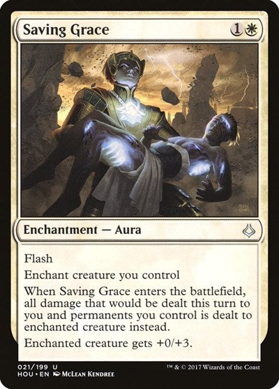 Saving Grace (HOU) #21 Uncommon (Lightly Played) Hour of Devastation Magic: The Gathering: 2017