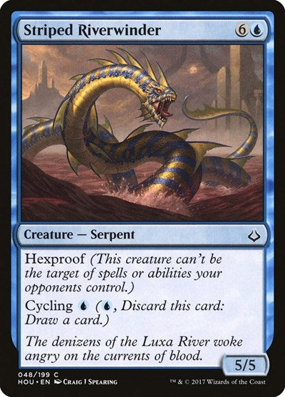 Striped Riverwinder (HOU) #48 Common (Lightly Played) Hour of Devastation Magic: The Gathering: 2017