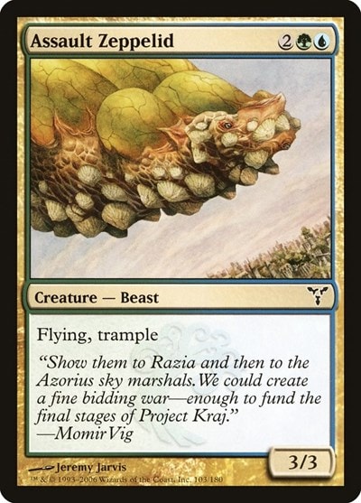 Assault Zeppelid (DIS) #103 Common (Moderately Played) Dissension Magic: The Gathering: 2006
