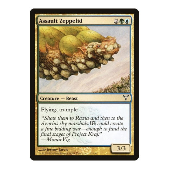 Assault Zeppelid (DIS) #103 Common (Moderately Played) Dissension Magic: The Gathering: 2006