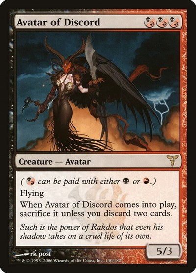 Avatar of Discord (DIS) #140 Rare Dissension Magic: The Gathering: 2006