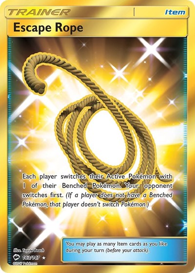 Escape Rope Secret (SM03) #163/147 Secret Rare (Holofoil Near Mint) SM - Burning Shadows Pokemon: 2017