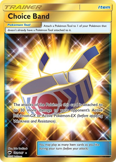 Choice Band Secret (SM03) #162/147 Secret Rare (Holofoil Near Mint) SM - Burning Shadows Pokemon: 2017