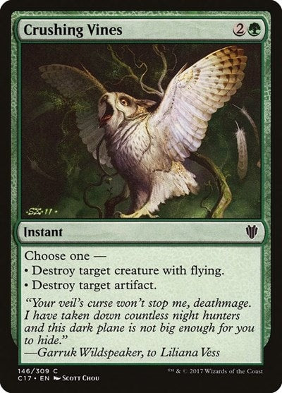 Crushing Vines (C17) #146 Common (Moderately Played) Commander 2017 Magic: The Gathering: 2017