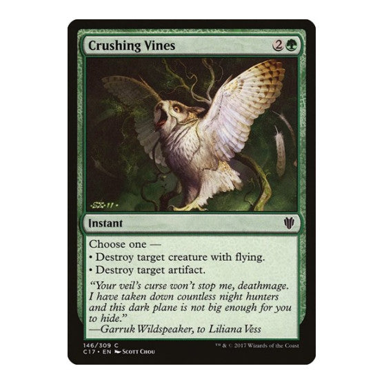Crushing Vines (C17) #146 Common (Moderately Played) Commander 2017 Magic: The Gathering: 2017