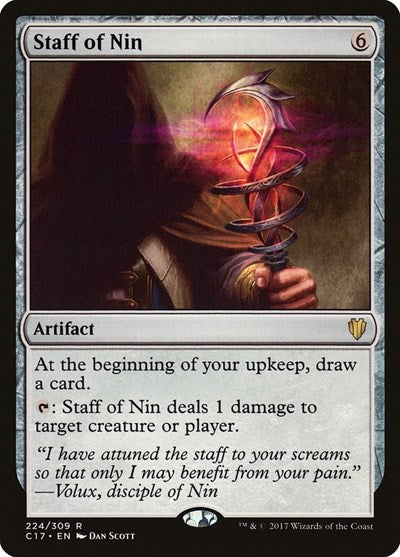 Staff of Nin (C17) #224 Rare (Lightly Played) Commander 2017 Magic: The Gathering: 2017