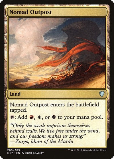 Nomad Outpost (C17) #265 Uncommon (Near Mint) Commander 2017 Magic: The Gathering: 2017