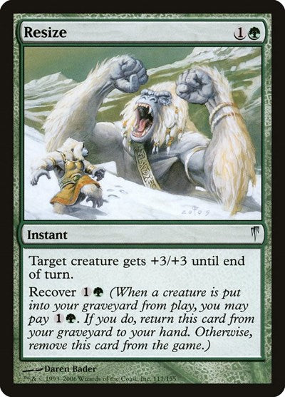 Resize (CSP) #117 Uncommon (Near Mint) Coldsnap Magic: The Gathering: 2006