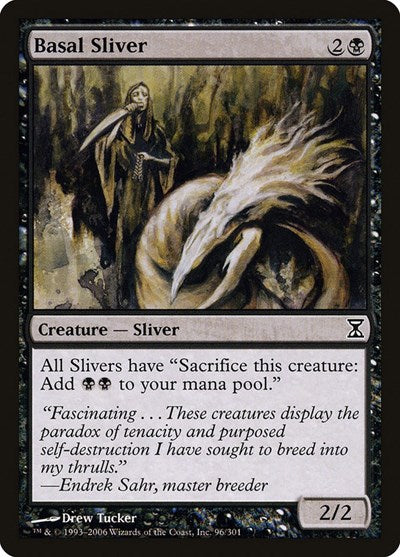 Basal Sliver (TSP) #96 Common (Moderately Played) Time Spiral Magic: The Gathering: 2006