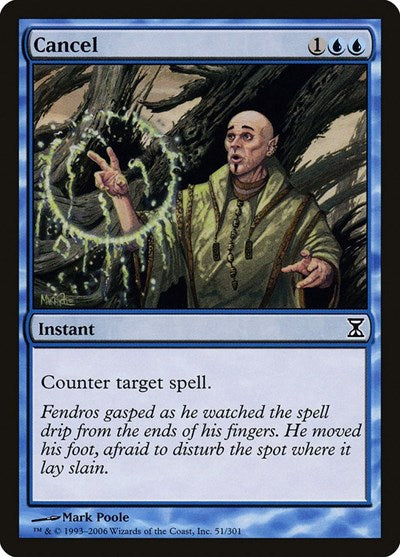 Cancel (TSP) #51 Common (Moderately Played) Time Spiral Magic: The Gathering: 2006