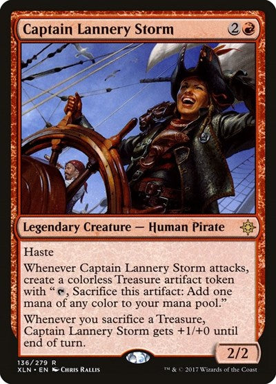 Captain Lannery Storm (XLN) #136 Rare (Near Mint) Ixalan Magic: The Gathering: 2017