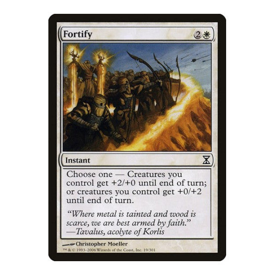Fortify (TSP) #19 Common (Lightly Played) Time Spiral Magic: The Gathering: 2006