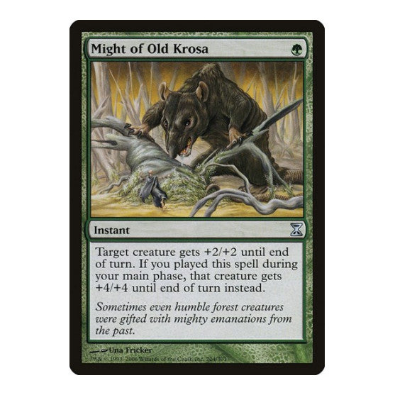 Might of Old Krosa (TSP) #204 Uncommon (Moderately Played) Time Spiral Magic: The Gathering: 2006