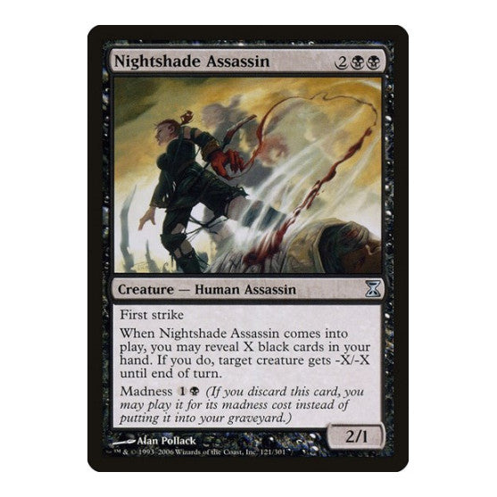Nightshade Assassin (TSP) #121 Uncommon (Damaged) Time Spiral Magic: The Gathering: 2006