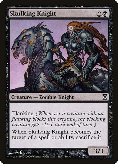 Skulking Knight (TSP) #130 Common (Moderately Played) Time Spiral Magic: The Gathering: 2006