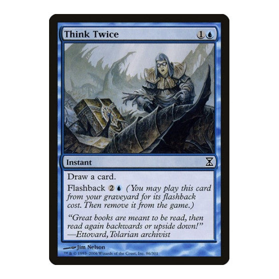 Think Twice (TSP) #86 Common (Moderately Played) Time Spiral Magic: The Gathering: 2006