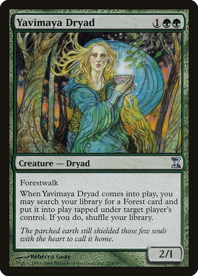 Yavimaya Dryad (TSP) #235 Uncommon (Lightly Played) Time Spiral Magic: The Gathering: 2006